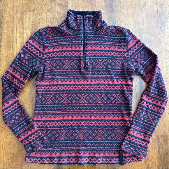 Ralph Lauren Tops - Lauren Ralph Lauren Active Nordic Waffle Knit Thermal 1/4 Zip Pullover Small